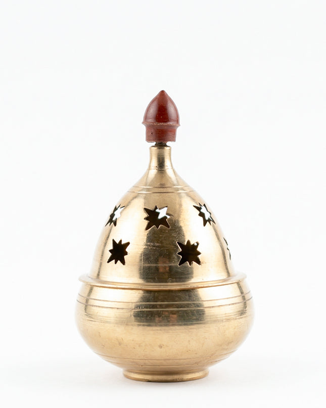 Brass Jali Akhand Diya - 4.5 inch - WL3835