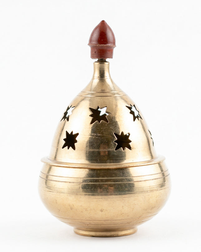 Brass Jali Akhand Diya - 4.5 inch - WL3835