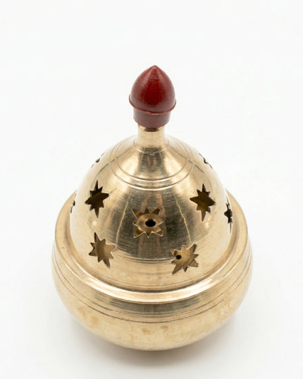 Brass Jali Akhand Diya - 4.5 inch - WL3835