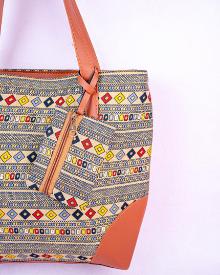 Faux Leather Hand Bag with Mini Coin Purse - WL3888