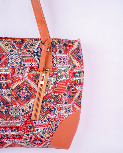 Faux Leather Hand Bag with Mini Coin Purse - WL3888