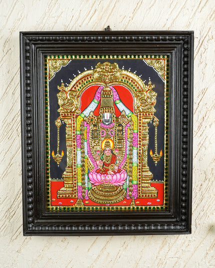 Tanjore Painting - Tirupathi Balaji - Flat (Gold Foil) - 15x12 inch - WL3970