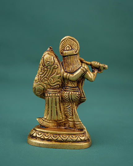 Brass Radha-Krishna Idol - WL3992