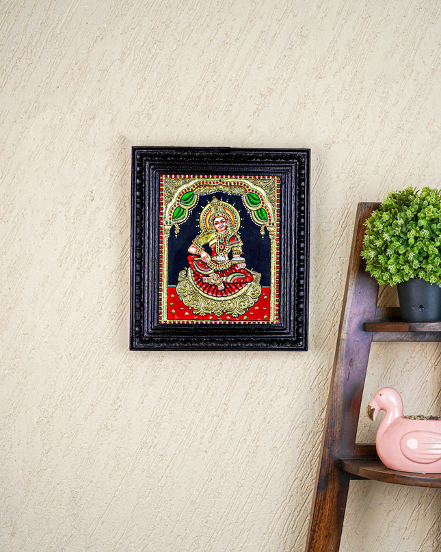 Tanjore Painting - Annapoorani - Flat (Gold Foil) - 12x10 inch - WL4078