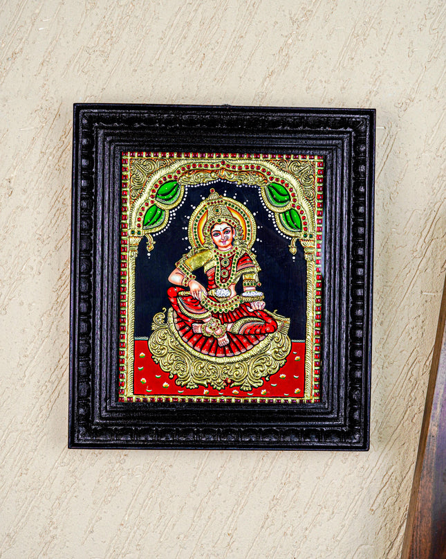 Tanjore Painting - Annapoorani - Flat (Gold Foil) - 12x10 inch - WL4078