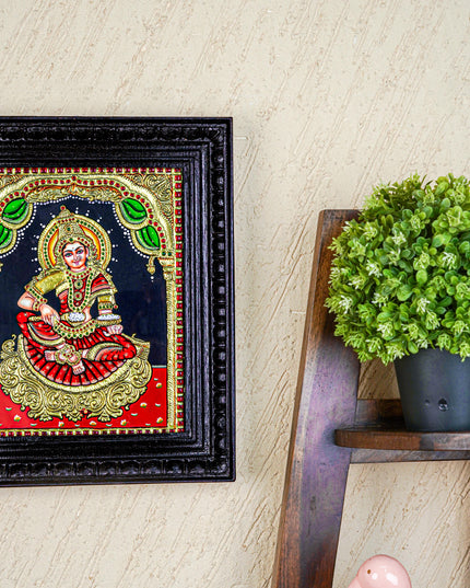 Tanjore Painting - Annapoorani - Flat (Gold Foil) - 12x10 inch - WL4078