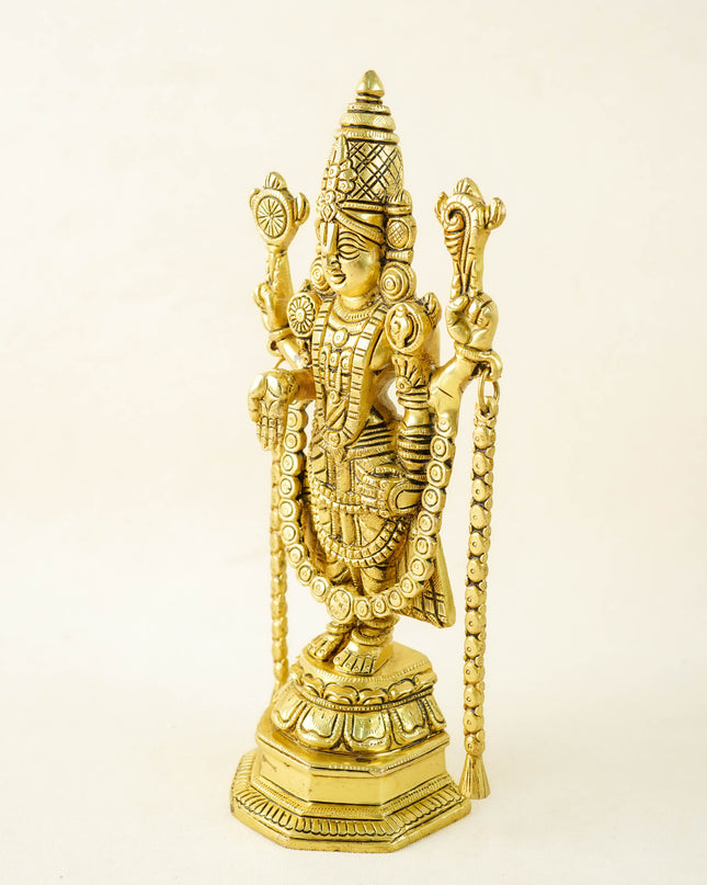 Brass Tirupathi Balaji Idol - 10 inch - WL4085