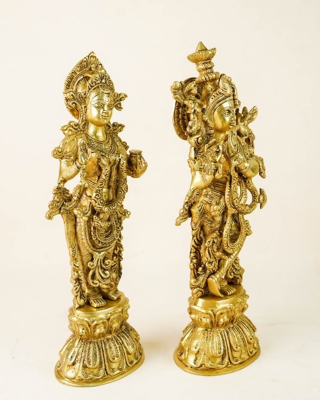 Brass Radha Krishna Idol - 18 inch - WL4106