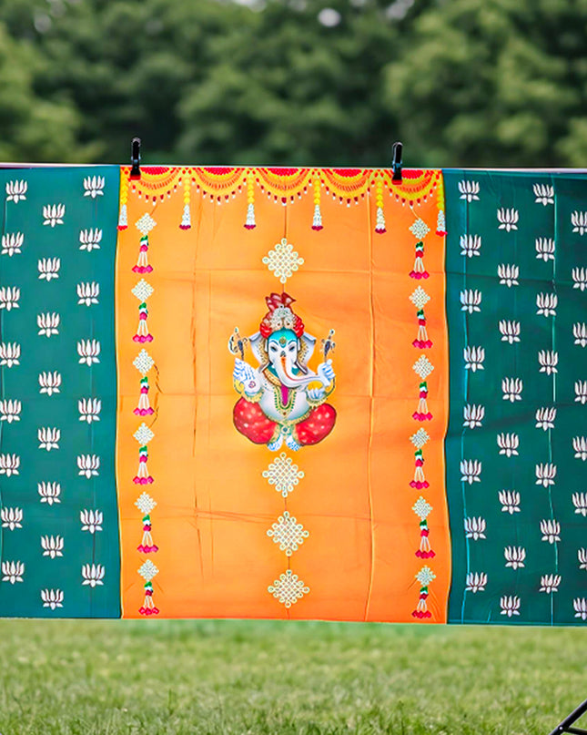 Back Drop - Ganesha with Pichwai Design - WL4214-2