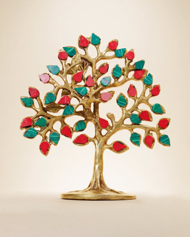 Brass Kalpavriksha Tree with Tile Work - WL4220