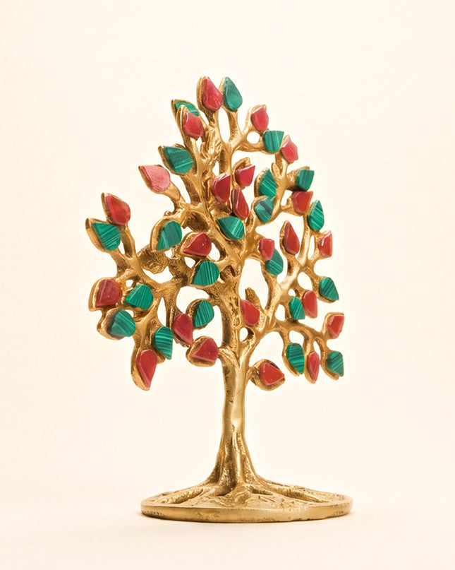 Brass Kalpavriksha Tree with Tile Work - WL4220