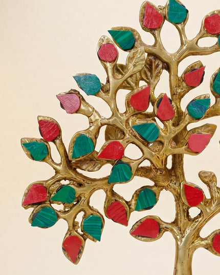 Brass Kalpavriksha Tree with Tile Work - WL4220
