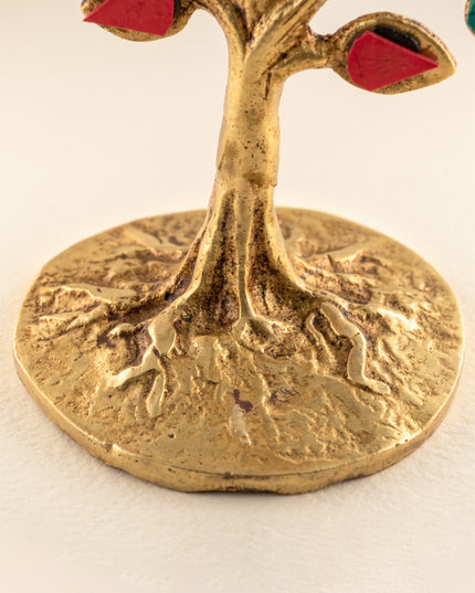 Brass Kalpavriksha Tree with Tile Work - WL4220
