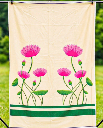 Pooja Back Drops - White Pichwai Design - WL4232-1