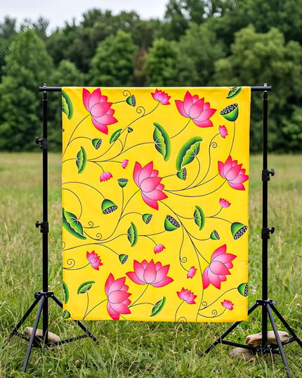 Pooja Back Drops - Yellow Pichwai Design - WL4232-5