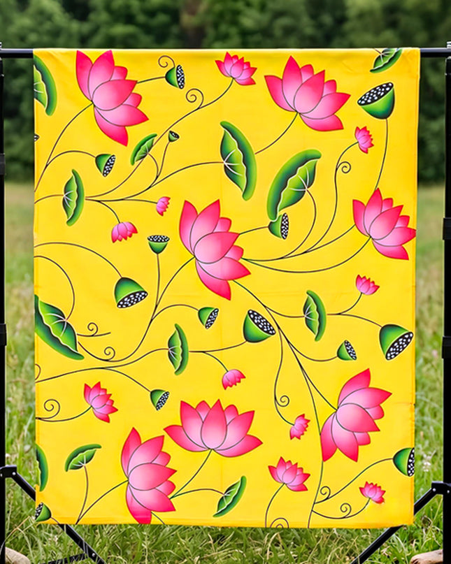 Pooja Back Drops - Yellow Pichwai Design - WL4232-5