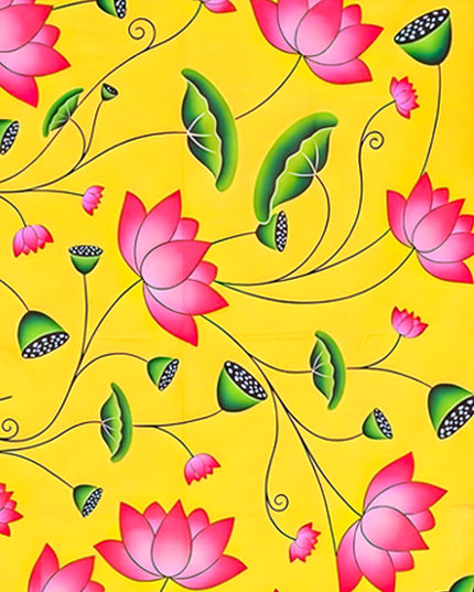 Pooja Back Drops - Yellow Pichwai Design - WL4232-5
