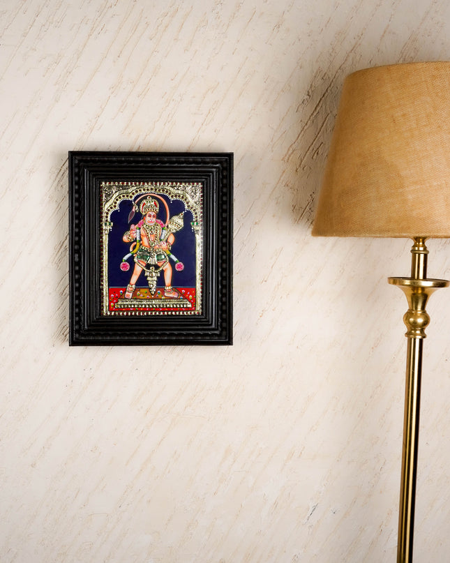 Tanjore Painting - Hanuman - Flat (Gold Foil) - 10x8 inch - WL4259