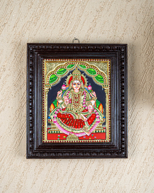 Tanjore Painting - Aishwarya Lakshmi - Flat (Gold Foil) - 12x10 inch - WL4261