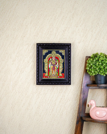Tanjore Painting - Murugan - Flat (Gold Foil) - 10x8 inch - WL4264