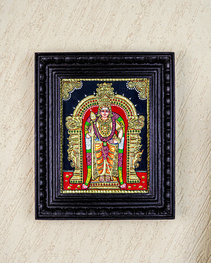 Tanjore Painting - Murugan - Flat (Gold Foil) - 10x8 inch - WL4264