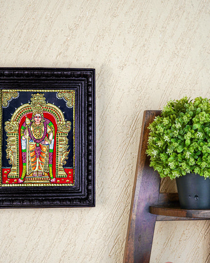 Tanjore Painting - Murugan - Flat (Gold Foil) - 10x8 inch - WL4264