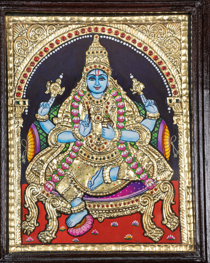Tanjore Painting - Dhanvantri - Flat (Gold Foil) - 10x8 inch - WL4265