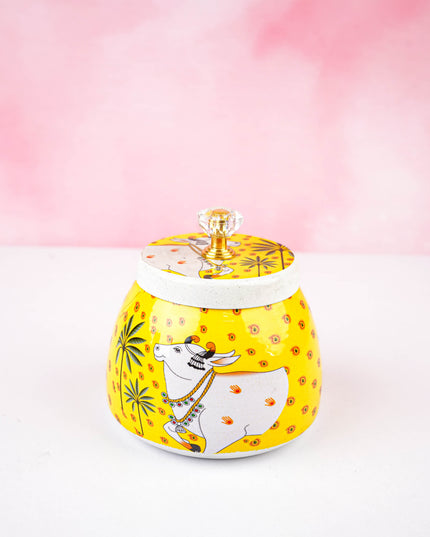 Basket With Tin Jar - WL4318