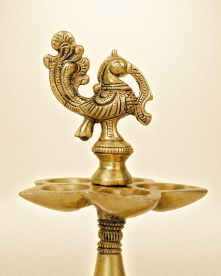 Brass Elephant With Annapakshi Diya - WL4320