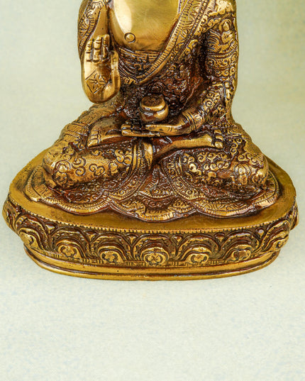 Brass Buddha Idol - 10 inch - WL4351