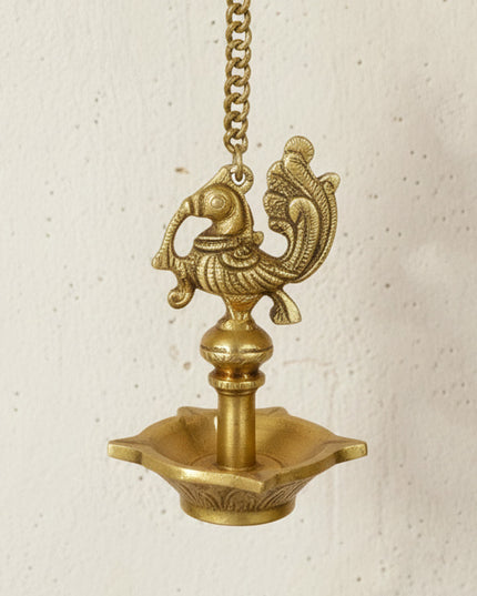 Peacock Hanging Five Face Diya - (Set of 2) - WL4364