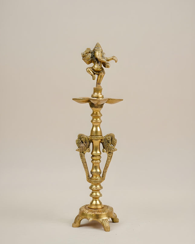 Brass Ganesha Kuthu Vilaku - WL4390