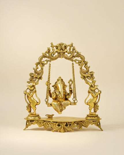 Brass Swing Ganesha - WL4437