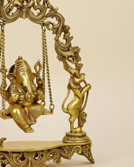 Brass Swing Ganesha - WL4437