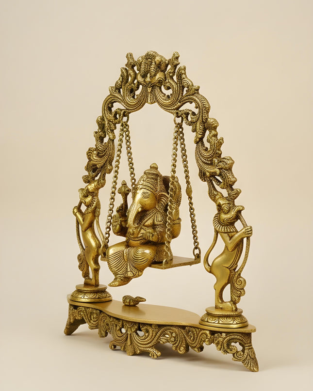Brass Swing Ganesha - WL4437
