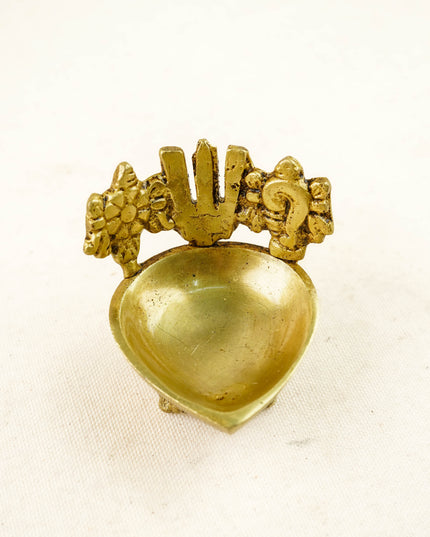 Brass Shank Chakra Nama Diya - WL4440-1