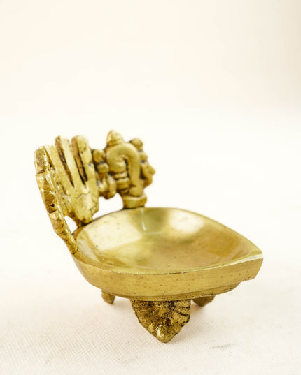 Brass Shank Chakra Nama Diya - WL4440-1