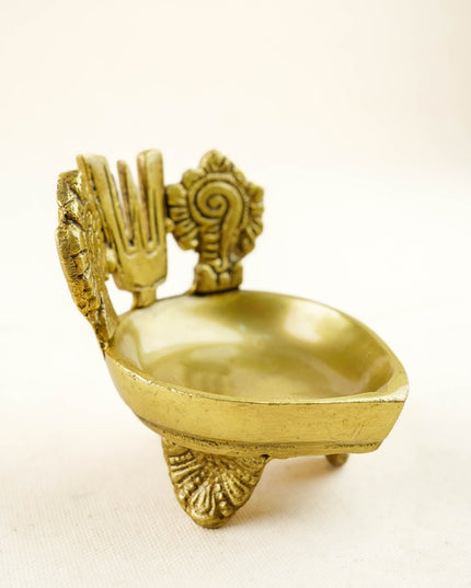 Brass Shank Chakra Nama Diya - WL4440-2