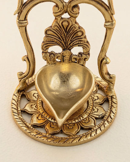 Brass Twin Parrot Diya - WL4503