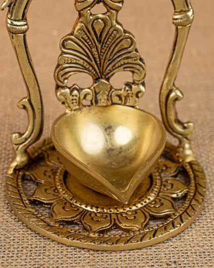 Brass Twin Parrot Diya - WL4503