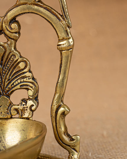 Brass Twin Parrot Diya - WL4503