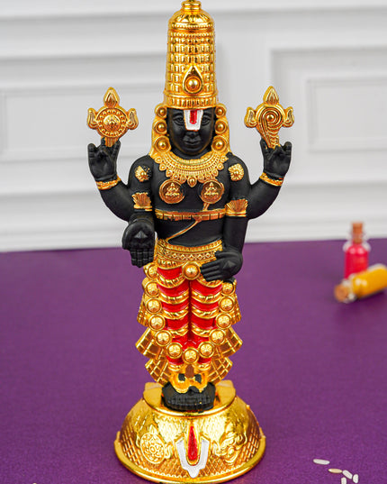 Zinc Alloy Tirupati Balaji Idol - Gold - WL4515-1