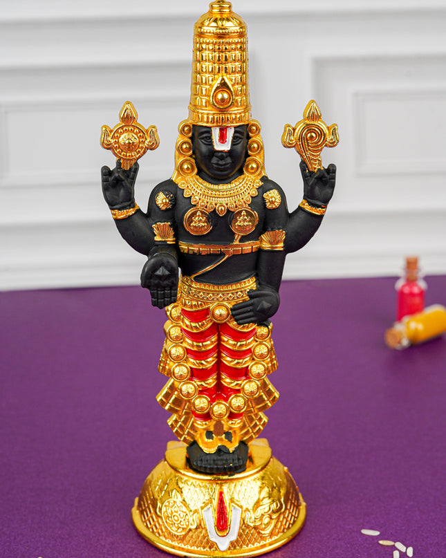 Zinc Alloy Tirupati Balaji Idol - Gold - WL4515-1