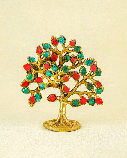 Brass Kalpavriksha Tree with Tile Work - WL4546