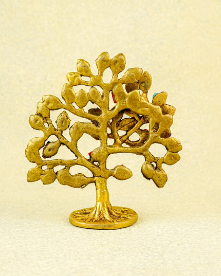 Brass Kalpavriksha Tree with Tile Work - WL4546