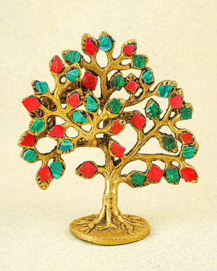 Brass Kalpavriksha Tree with Tile Work - WL4546