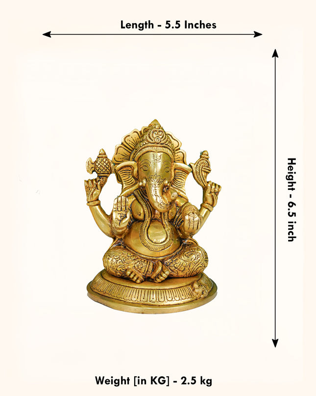 Brass Ganesha Idol - WL4550