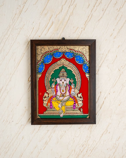 Ganesha Glass Reverse Painting Frame - 8 x 6 inch - WL4560-1