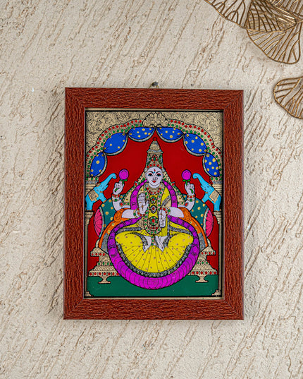 Gajalakshmi Glass Reverse Painting Frame - 8 x 6 inch - WL4560-2