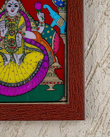 Gajalakshmi Glass Reverse Painting Frame - 8 x 6 inch - WL4560-2